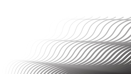 Grey Wavy Line Abstract Background in Modern Minimalist Flowing Vector Design with Smooth Pattern