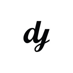 Alphabet letters Initials Monogram logo DY, YD