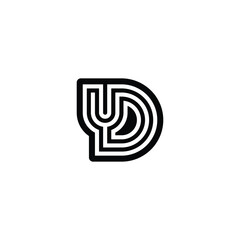 Stylized YD DY Letter Logo Design for Creative Businesses