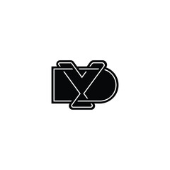 Simple and Modern YD Letter Logo for Business Branding