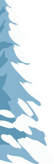 Obraz premium Stylized Half Snowy Tree