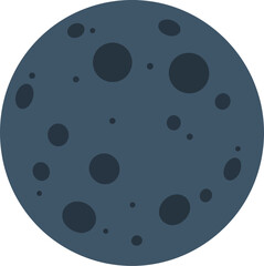 Moon vector illustration scalable eps icon celestial body space astronomy simple graphic element