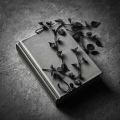 old book on a black background