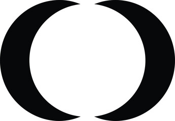 Abstract crescent moon vector illustration scalable eps icon for celestial and cosmic designs