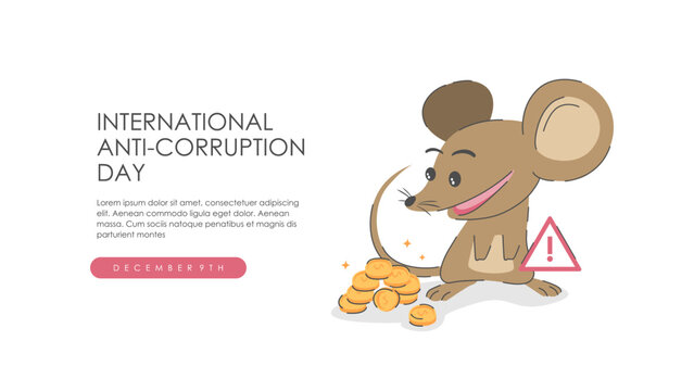 vector international anti corruption day poster template