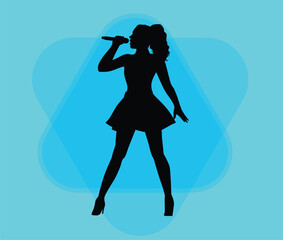 silhouette of a girl with a camera