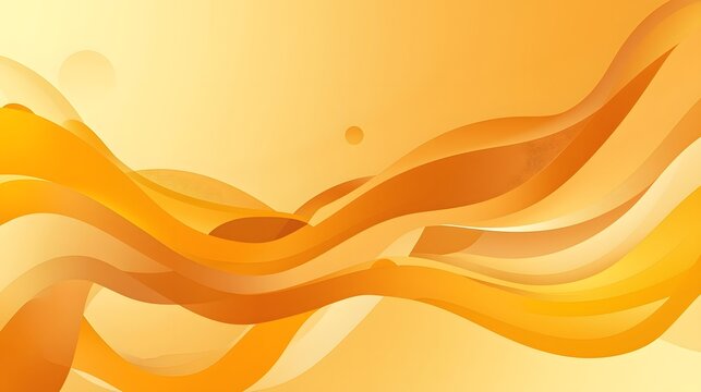 Abstract artwork of flowing orange and yellow waves with layered circular accents. Smooth gradients and intertwining lines create depth, warmth, and motion for modern digital art displays. - Powered by Adobe