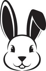 Obraz premium Cute animal black and white icon