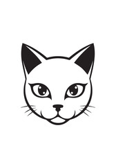 Cute animal black and white icon