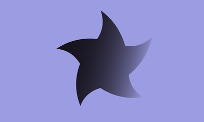  "Minimalist Abstract Five-Pointed Starfish Shape with Subtle Gradient on a Soft Lavender Background"