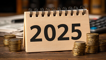 Tax displayed on wooden calendar plaque isolated