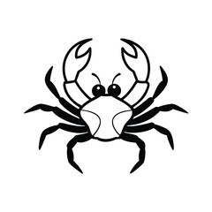 Crab With Pincers Wide And Sideways Stance Illustration
