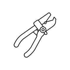 Outline illustration of pliers tool silhouette