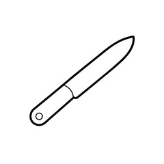 Illustration of a nail file tool silhouette