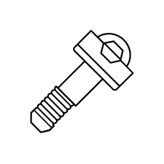 Illustration of a threaded bolt silhouette