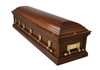 Polished Wood Coffin: Funeral, Memorial, Burial Options