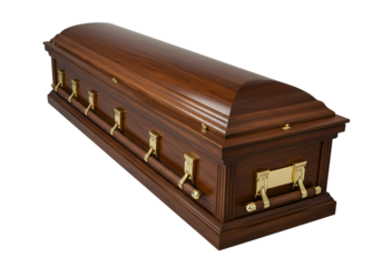 Polished Wood Coffin: Funeral, Memorial, Burial Options