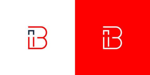 Initial Letter IB Logo Design  Modern Business Branding Concept