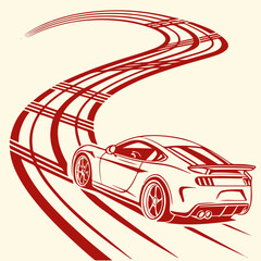 Drift Mode – Set of Abstract Tire Track Skid Marks for Racing, Burnout, and Automotive Design	
