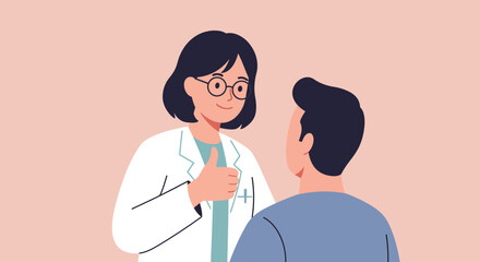Doctor Giving a Thumbs Up to a Patient Encouragement and Support in Healthcare