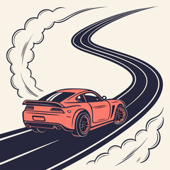 Drift Mode – Set of Abstract Tire Track Skid Marks for Racing, Burnout, and Automotive Design	
