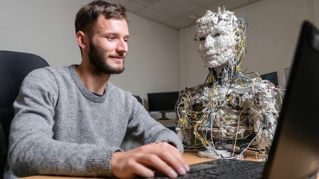 A Human and an Android Collaborate: Exploring the Intersection of Technology and Emotion Through Advanced Robotics in an Interactive Workspace