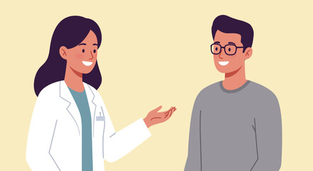 Fototapeta premium Medical Consultation Doctor Explaining to Patient, Healthcare Appointment and Advice