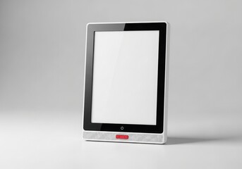 Illustration of ereader with blank screen isolated on white background in studio shot