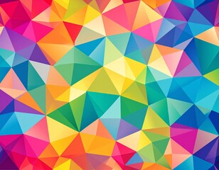 Fototapeta premium Colorful Polygonal Mosaic Pattern — Vibrant Geometric Abstract Background