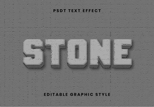 Gray Embossed Concrete Text Effect Rustic Cement Bold 3D Font