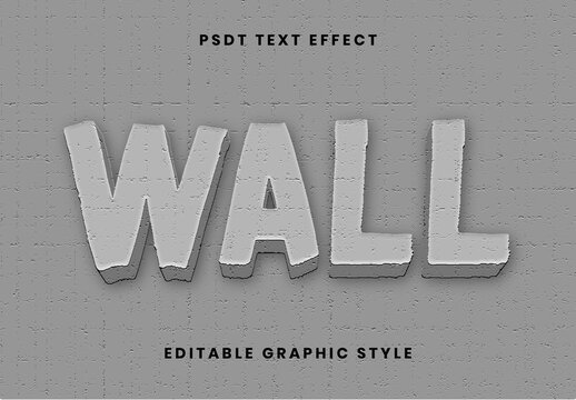 Gray Embossed Concrete Text Effect Bold 3D Cement Font