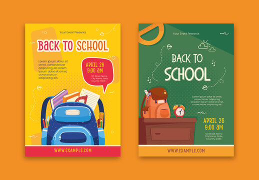 Colorful Back To School Flyer