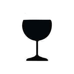 Drink glass icon, wine glass, alcohol glass vector