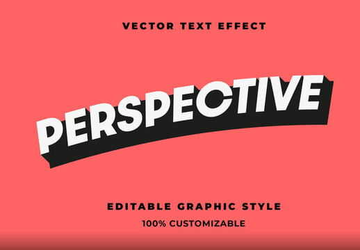 Black And White 3D Bold Text Effect Perspective Shadow Heavy Font