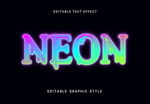 Colorful Cosmic Ripple Liquid Trippy Neon Text Effect Psychedelic Drip Font