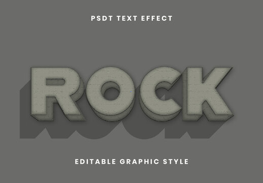 Gray 3D Wall Concrete Text Effect Cemented Shadow Font