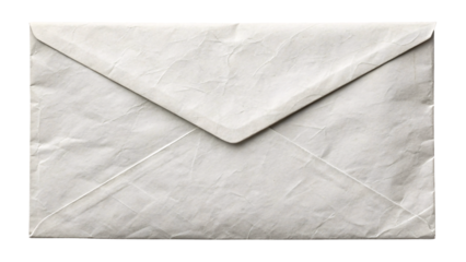 Cream colored envelope back with subtle texture patterns, isolated on a transparent background
