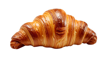 Golden Brown Croissant on a Black Background pastry