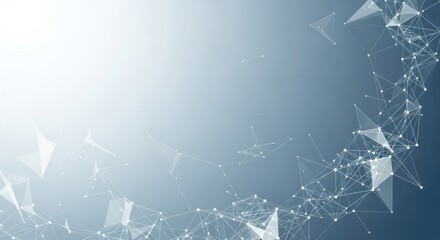Abstract plexus background with connecting lines and dots on blue