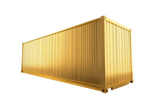 A large gold container with a gold stripe - Powered by Adobe