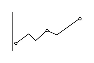 A line graph vector art illustration