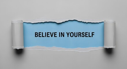 Inspiring message encouraging self-belief and confidence, perfect for motivational campaigns and uplifting content, a vibrant reminder to trust your abilities