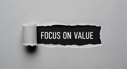 Unveiling the power of focusing on value with a modern, minimalist design, perfect for inspiring business growth and strategic decision making