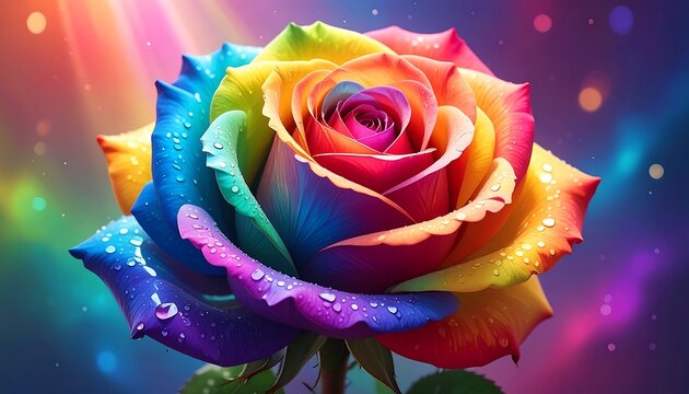 レインボーローズ」の写真素材 | 83,418件の無料イラスト画像 | Adobe