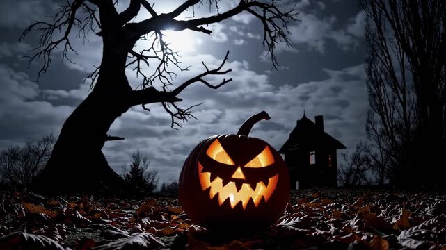 halloween background with pumpkin