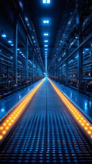 Naklejka premium Create a high-tech depiction of a production facility
