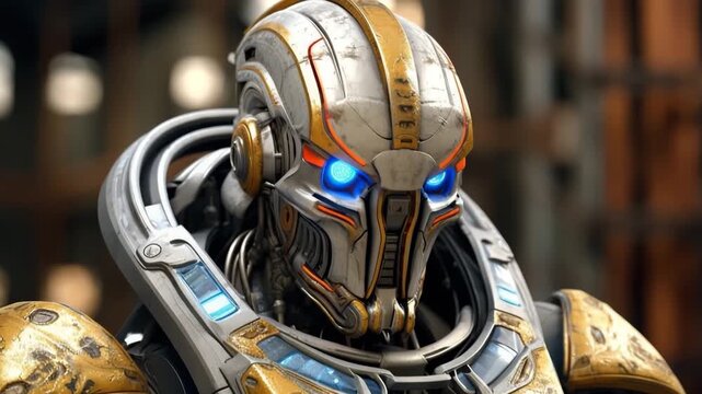 Futuristic space robot, autonomous programmable new color technique