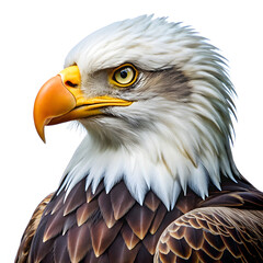 Obraz premium bald eagle on white background