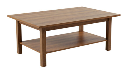 Rectangular wooden coffee table &mdash; Meja kopi persegi panjang kayu