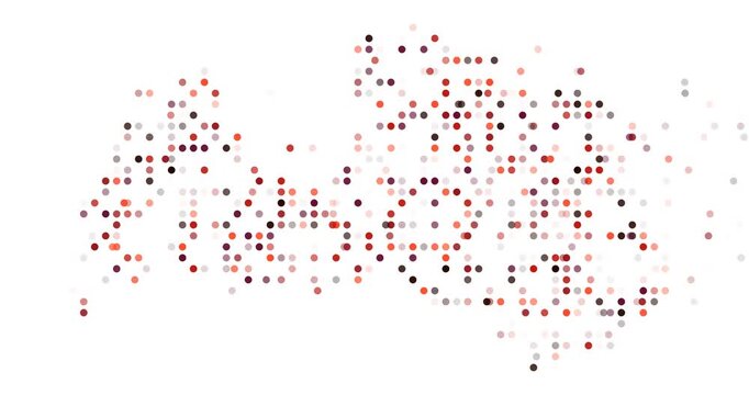 Data Visualization Animation Forming Latvia Country Map